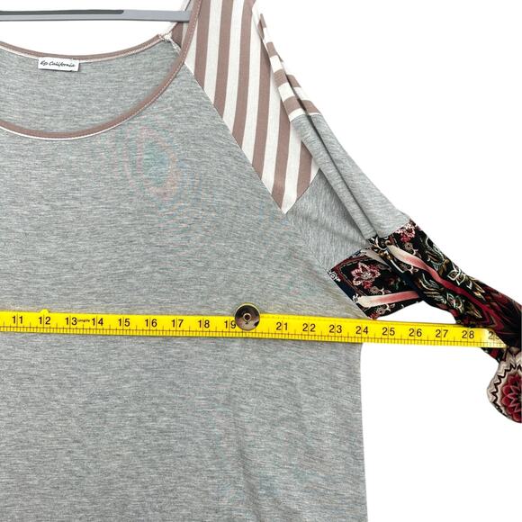 Égs California Striped Floral Pattern Loose Fit Tunic Blouse Size 1XL‎ - Picture 4 of 6